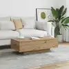 Image de Table Basse Chêne Artisanal 100x49,5x31 Cm Bois D'ingénierie Vidaxl