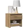 Image de Table De Chevet Chêne Artisanal 40x30x39 Cm Bois D'ingénierie Vidaxl