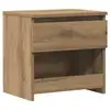 Image de Vidaxl table de chevet chêne artisanal 40x30x39 cm bois d'ingénierie