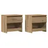 Image de Vidaxl tables de chevet 2 pcs chêne artisanal 40x30x39 cm