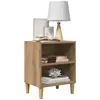 Image de Table De Chevet Chêne Artisanal 40x30x50 Cm Bois D'ingénierie Vidaxl