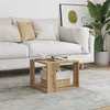 Image de vidaXL Table basse chêne artisanal 40x40x30 cm bois dingénierie table dappoint table de salon table latérale bout de 856495