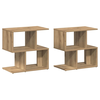 Image de Vidaxl tables de chevet 2 pcs chêne artisanal bois d'ingénierie