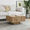 Image de Table Basse Chêne Artisanal 60x60x31,5 Cm Bois D'ingénierie Vidaxl