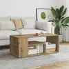 Image de Table D'appoint Chêne Artisanal 100x50x40 Cm Bois D'ingénierie Vidaxl