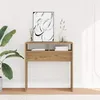 Image de vidaXL Table console chêne artisanal 78x30x80 cm bois dingénierie bout de canapé table de couloir support de couloir 856621
