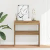 Image de vidaXL Table console chêne artisanal 80x30x80 cm bois dingénierie bout de canapé table de couloir support de couloir 856625