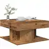 Image de Table Basse Vieux Bois 55x55x30 Cm Bois D'ingénierie Vidaxl