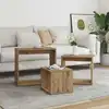 Image de Tables Gigognes 3 Pcs Chêne Artisanal Bois D'ingénierie Vidaxl