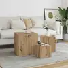 Image de Tables D'appoint 3 Pcs Chêne Artisanal Bois D'ingénierie Vidaxl