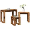Image de Tables Gigognes 3 Pcs Vieux Bois Bois D'ingénierie Vidaxl