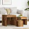 Image de Tables Gigognes 3 Pcs Vieux Bois Bois D'ingénierie Vidaxl