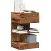 Image de Tables De Chevet 2 Pcs Vieux Bois 40x35x65 Cm Bois D’ingénierie Vidaxl