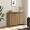 Image de Buffet Chêne Artisanal 102x33x75 Cm Bois D'ingénierie Vidaxl
