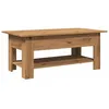 Image de Table basse chêne artisanal - vidaXL - 102x55x42 cm - Bois dingénierie - Chêne artisanal - Capacité 60 kg