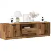 Image de Meuble Tv Vieux Bois 140x35x40 Cm Bois D'ingénierie Vidaxl