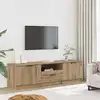 Image de Meuble Tv Chêne Artisan 140x35x40 Cm Bois D'ingénierie Vidaxl