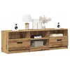 Image de vidaXL Meuble TV chêne artisanal 150x335x45 cm bois dingénierie banc TV meuble hifi centre de divertissement buffet 856853