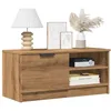 Image de vidaXL Meuble TV chêne artisanal 80x35x365 cm bois dingénierie 856856