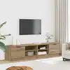 Image de Meubles Tv 2 Pcs Chêne Artisanal 80x35x36,5cm Bois D'ingénierie Vidaxl