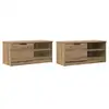 Image de Vidaxl meubles tv 2 pcs chêne artisanal 80x35x36,5cm bois d'ingénierie