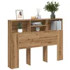 Image de vidaXL Armoire de tête de lit chêne artisanal 140x19x1035 cm tête de lit armoire de chambre à coucher tête de lit 856869