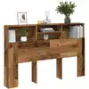 Image de Armoire De Tête De Lit Vieux Bois 160x19x103,5 Cm Vidaxl
