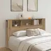 Image de Armoire De Tête De Lit Chêne Artisanal 180x18,5x102,5 Cm Vidaxl