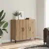 Image de Buffet Chêne Artisanal 90x34x80 Cm Bois D'ingénierie Vidaxl