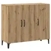 Image de Vidaxl buffet chêne artisanal 90x34x80 cm bois d'ingénierie