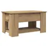 Image de Vidaxl table basse chêne artisanal 79x49x41 cm bois d'ingénierie