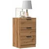 Image de vidaXL Tables de chevet 2 pcs chêne artisanal bois dingénierie meuble de chevet table dappoint armoire de lit armoire 856935
