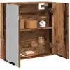 Image de Armoire À Miroir De Salle De Bain Vieux Bois 64x20x66,5 Cm Vidaxl