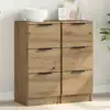 Image de Buffets 2 Pcs Chêne Artisanal 30x30x70 Cm Bois D'ingénierie Vidaxl