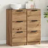 Image de vidaXL Buffets 2 pcs chêne artisanal 30x30x70 cm bois dingénierie armoire armoire de rangement buffet de salon armoire 856958