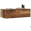 Image de vidaXL Armoire murale vieux bois 68x30x20 cm bois dingénierie armoire suspendue étagère murale étagère flottante 856983