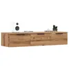 Image de Armoire murale - Chêne artisanal - 102x30x20 cm - 2 tiroirs - Bois dingénierie