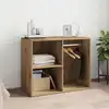 Image de Armoire De Dressing Chêne Artisanal 80x40x65 Cm Bois Ingénierie Vidaxl