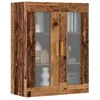 Image de vidaXL Armoire murale suspendue vieux bois 695x34x90 cm armoire suspendue armoire dexposition murale armoire en verre 857043