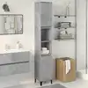 Image de Armoire De Salle De Bain Gris Béton 30x30x190 Cm Vidaxl