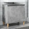 Image de vidaXL Meuble de lavabo gris béton 58x33x60 cm bois dingénierie 857113