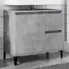 Image de Armoire D'évier Gris Béton 65x33x60 Cm Bois D'ingénierie Vidaxl