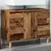 Image de Armoire D'évier Vieux Bois 80x33x60 Cm Bois D'ingénierie Vidaxl