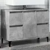 Image de vidaXL Meuble dévier gris béton 80x33x60 cm bois dingénierie 857128