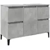 Image de Vidaxl meuble d'évier gris béton 80x33x60 cm bois d'ingénierie