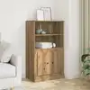 Image de Buffet Haut Chêne Artisanal 60x35,5x103,5 Cm Bois D'ingénierie Vidaxl