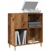 Image de vidaXL Armoire à disques vieux bois 845x38x89 cm bois dingénierie armoire pour tourne-disques armoire de rangement pour 857171