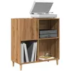 Image de vidaXL Armoire à disques chêne artisanal 845x38x89 cm bois ingénierie armoire pour tourne-disques armoire de rangement 857172