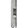Image de Armoire De Salle De Bain Gris Béton 30x30x190 Cm Vidaxl
