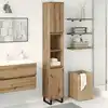 Image de Armoire De Salle De Bain Chêne Artisanal 30x30x190 Cm Vidaxl